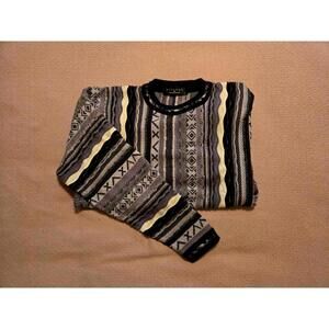 Protege L Vintage 90s Pattern Knit Sweater